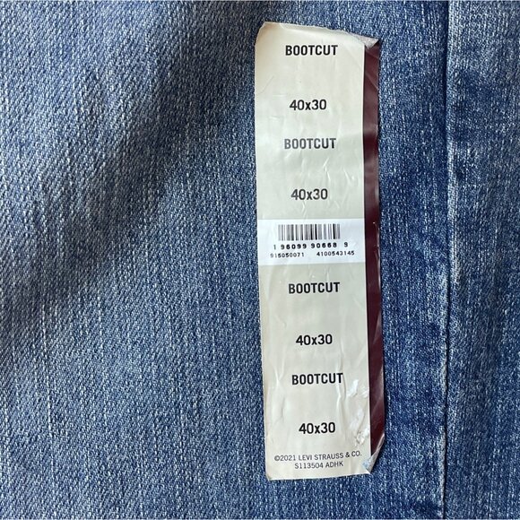 Signature Men's Blue Bootcut Jeans Sz 40x30 - NWT - Picture 4 of 10